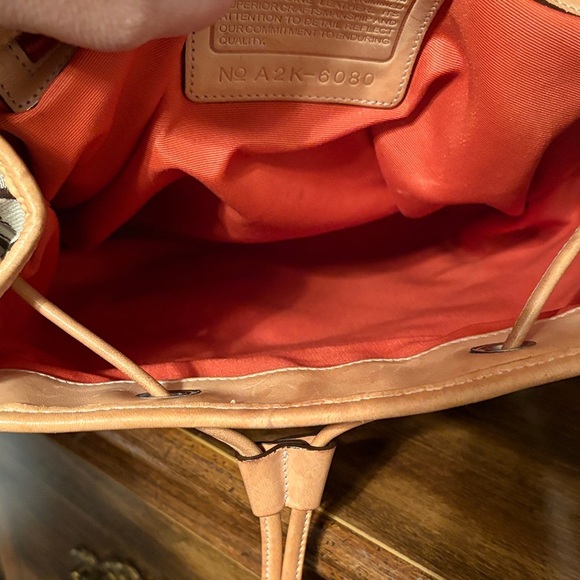 Coach Tan and Brown Signature Backpack - Picture 9 of 10